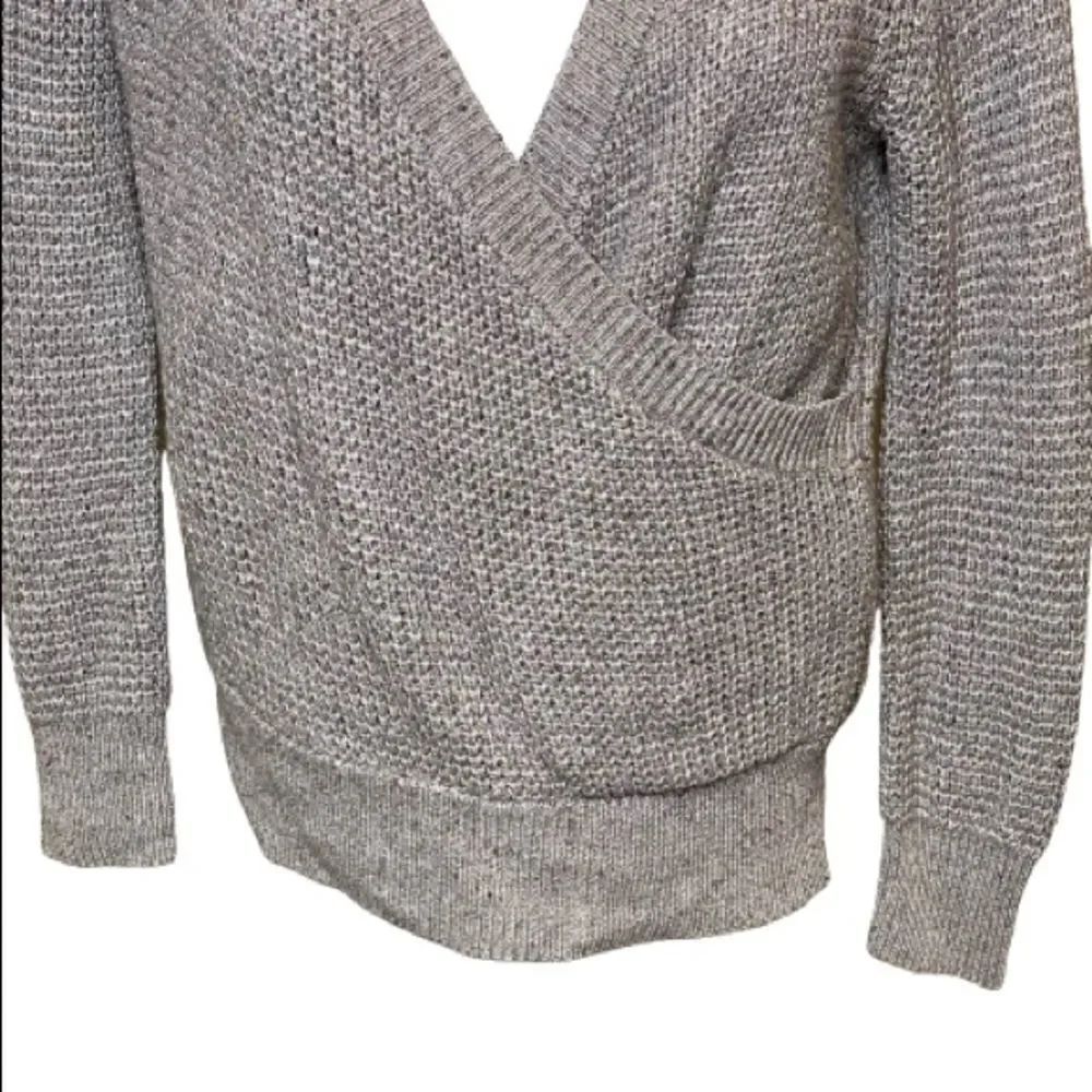 Callahan taupe linen blend waffle knit wrap sweater size XS - Picture 7 of 16